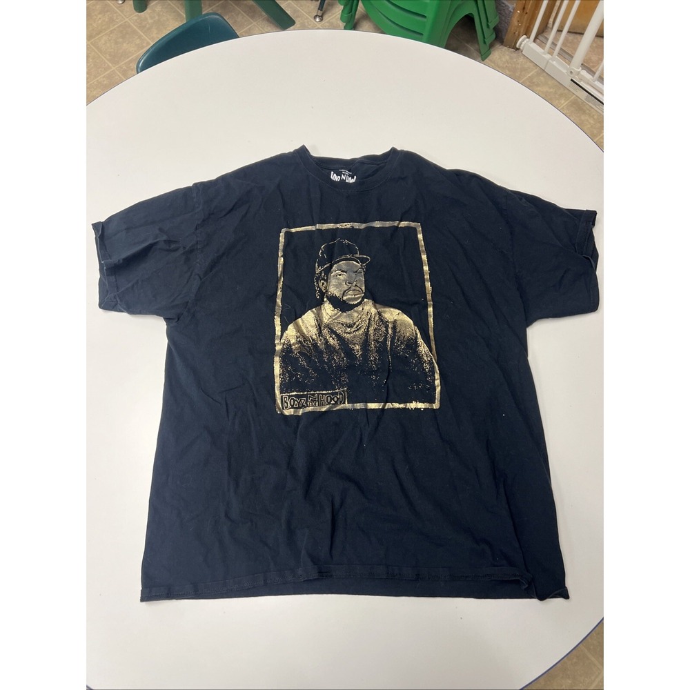 Boyz N The Hood Shirt Mens XL Black Gold Short Sleeve Ice Cube‎ Rap Tee